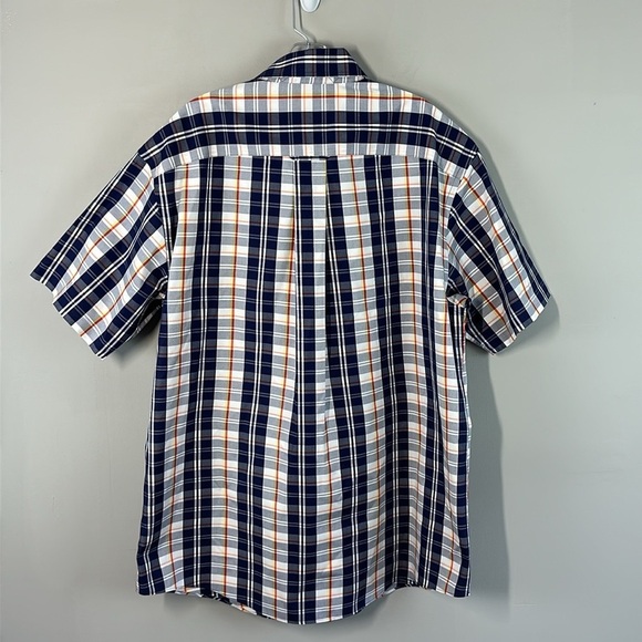 ORVIS Plaid Button Down Short Sleeve Shirt Size L - Picture 2 of 12